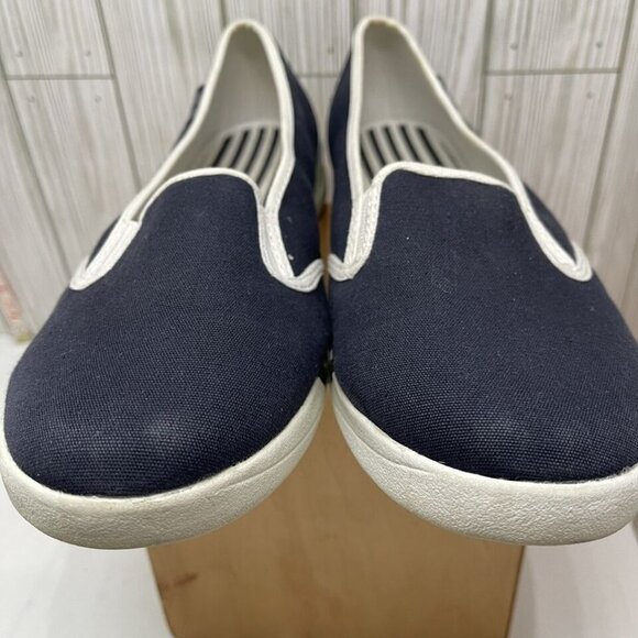 Lands End Womens Blue Slip On Loafer Canvas Comfort Flats 361804 Sz 9M - Picture 6 of 11